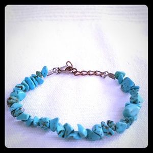 💜💛💚HAND MADE GEMSTONE TURQUOISE BRACELET 💚💛💜